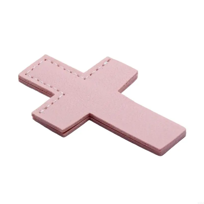 LXAA 4 Pcs Bible Bookmarks PU Leather Bookmarks Crossed Bookmarks Creative Page Marker Reading Supplies for Teacher Student