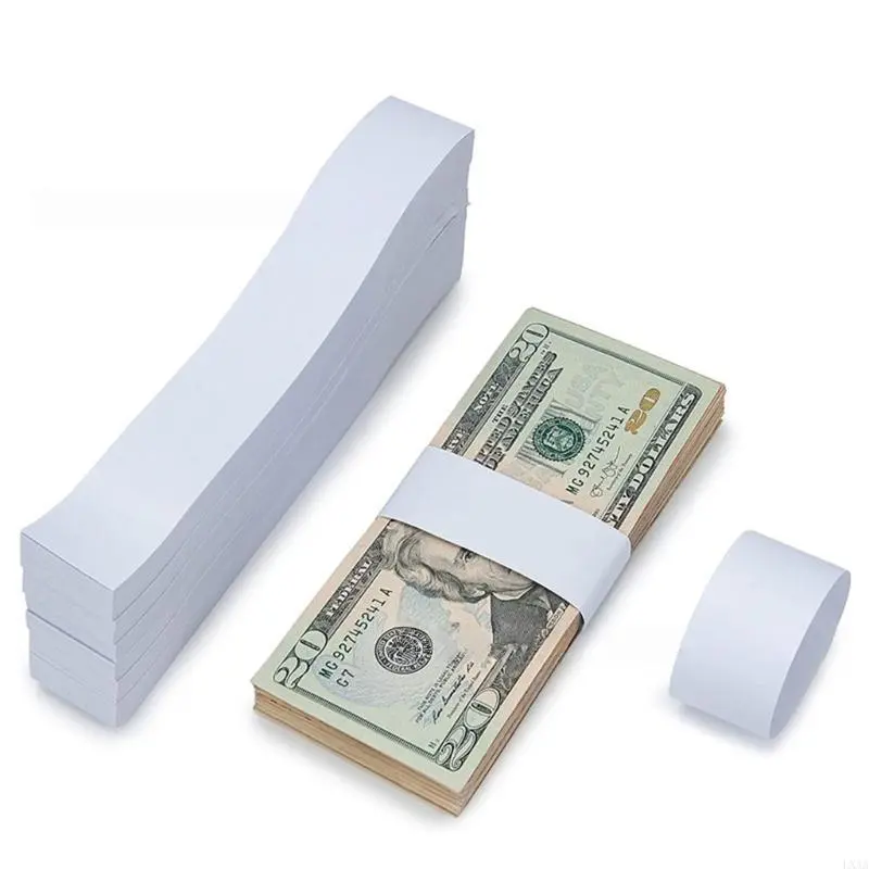 LXAA 300 Pcs Cash Currency Straps Adhesive Money Bands Cash Organizers for Bank