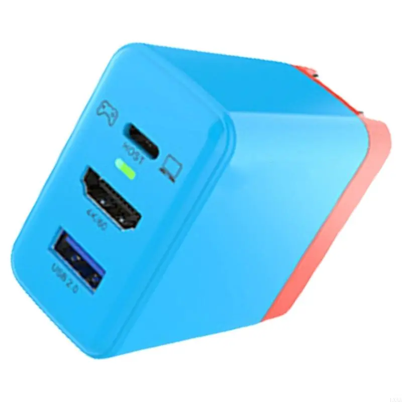 LXAA Multiurpose Portable Foldable Plug Charging Dock 4K 60Hz Resolution Support for TV Projection Gaming Systems Smartphones