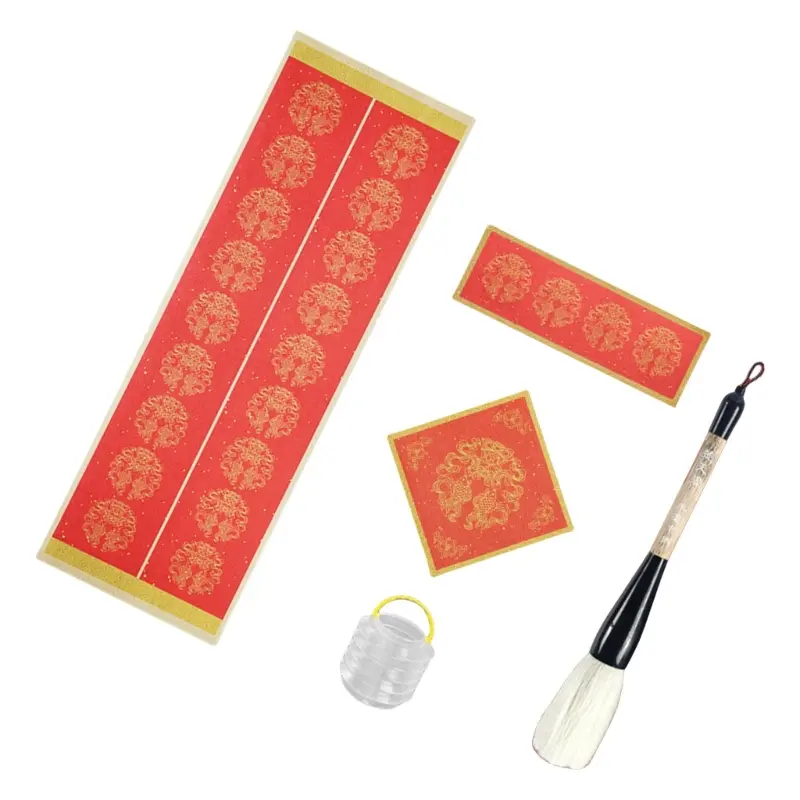 Beginner Chinese Set with Water Writing Cloth Brush Washing Bucket