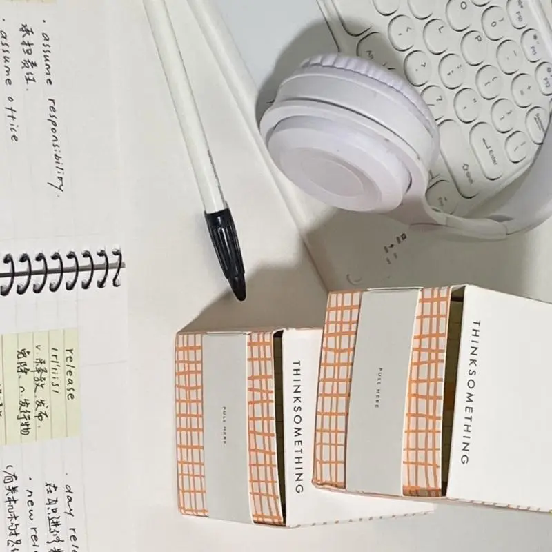 LXAA 100 Sheets Sticky Note Paper Pull Out Sticky Notes Adheive Note Paper Memo Pad For School Office Lined/Gridded/Unrlined