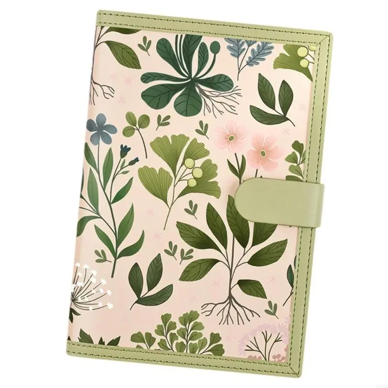 LXAA Flower Leather Notebook 224 Pages College Ruled Notebook Journal Thicken Notepads for Women Men Student Writing Noting