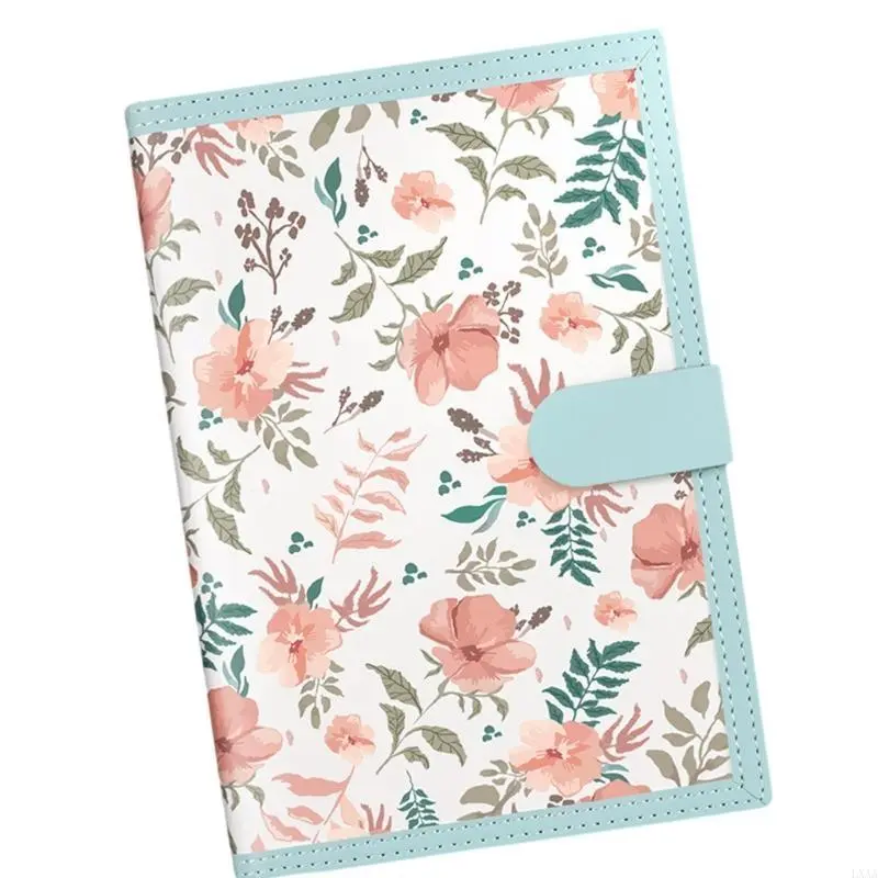 LXAA Flower Leather Notebook 224 Pages College Ruled Notebook Journal Thicken Notepads for Women Men Student Writing Noting