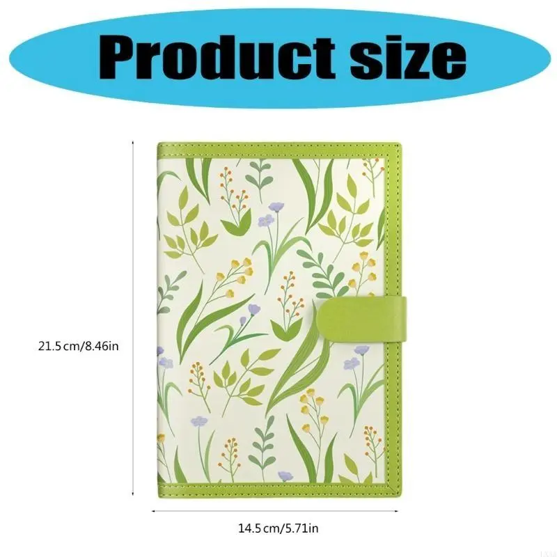 LXAA Flower Leather Notebook 224 Pages College Ruled Notebook Journal Thicken Notepads for Women Men Student Writing Noting
