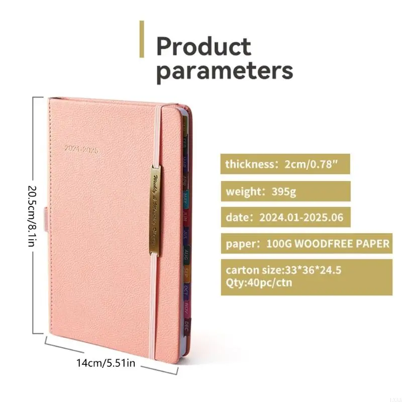 LXAA 2025-2026 Planner Journaling Notebook Weekly/Monthly Planner Schedule Notebook