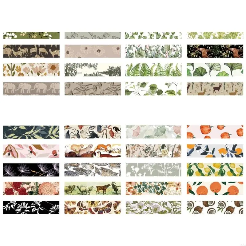 LXAA Forests Plant Print Washis Tape Hand Account Tape Decorative Tape for Phone