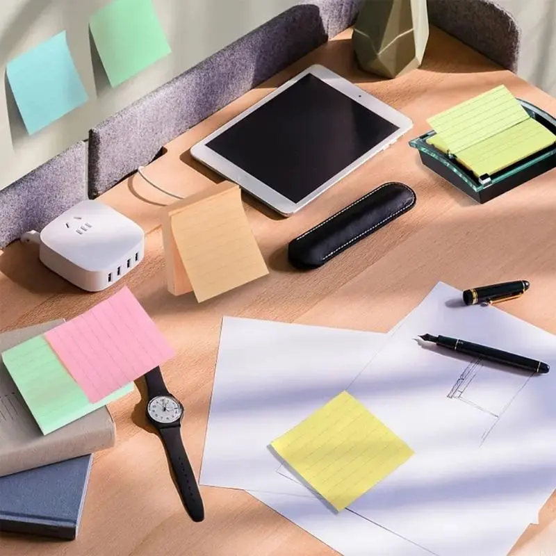 LXAA Colored Note Paper 360 Sheets 3x3Inch Adhesive Note Paper Small Notepads