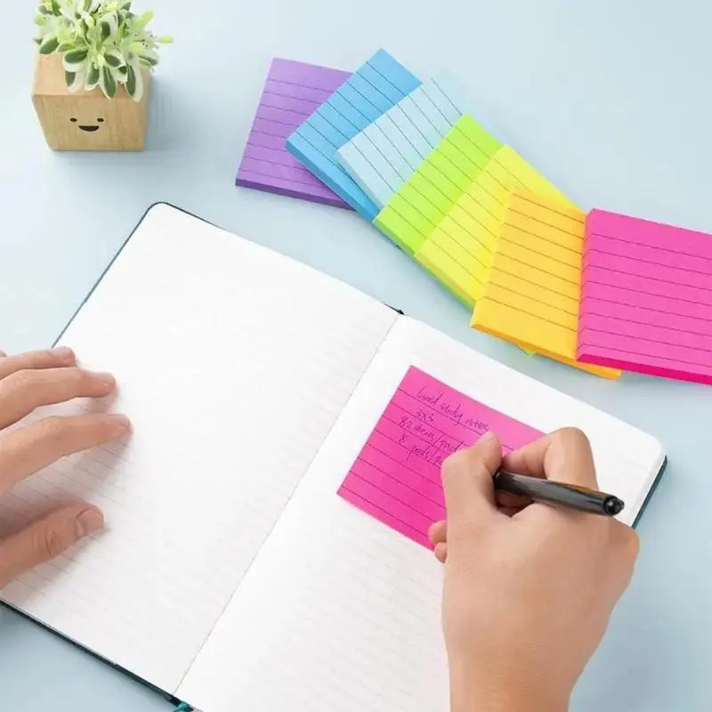 LXAA Colored Note Paper 360 Sheets 3x3Inch Adhesive Note Paper Small Notepads