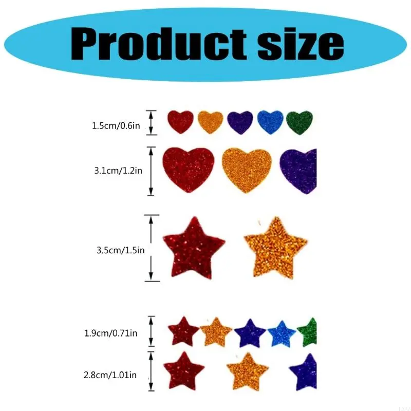 LXAA Colorful Foam Sticker for Scrapbooking Birthday Card Christmas Party Decoration