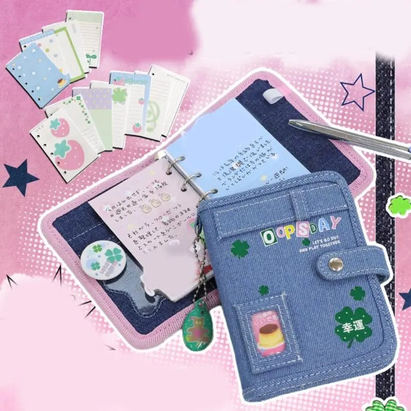 LXAA Sweet Clovers Notebook Scrapbook Journal Notepad Small Notebook Retro Notebook
