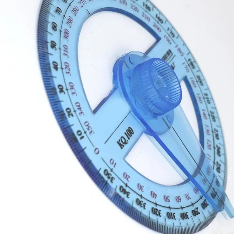 LXAA 2 Pcs 360° Protractor Ruler Clear Protractor for School Classroom Office