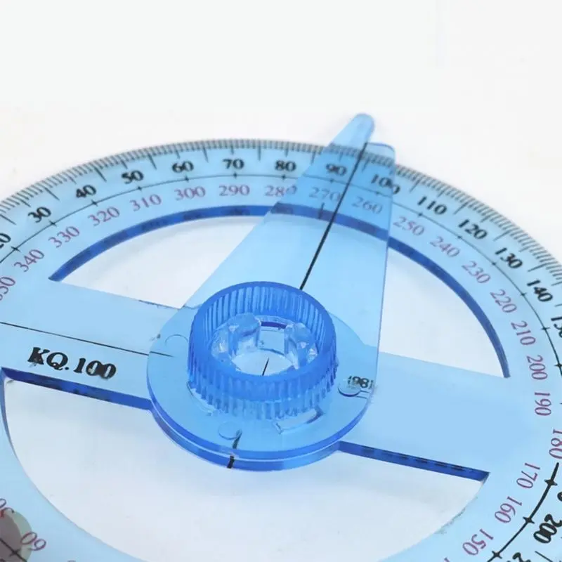 LXAA 2 Pcs 360° Protractor Ruler Clear Protractor for School Classroom Office