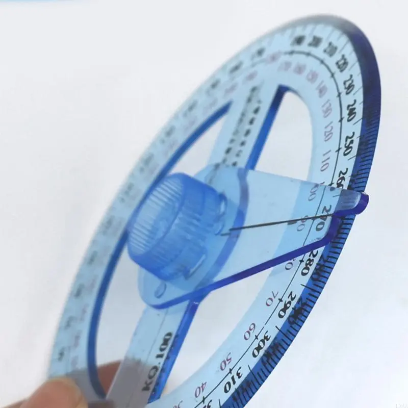 LXAA 2 Pcs 360° Protractor Ruler Clear Protractor for School Classroom Office