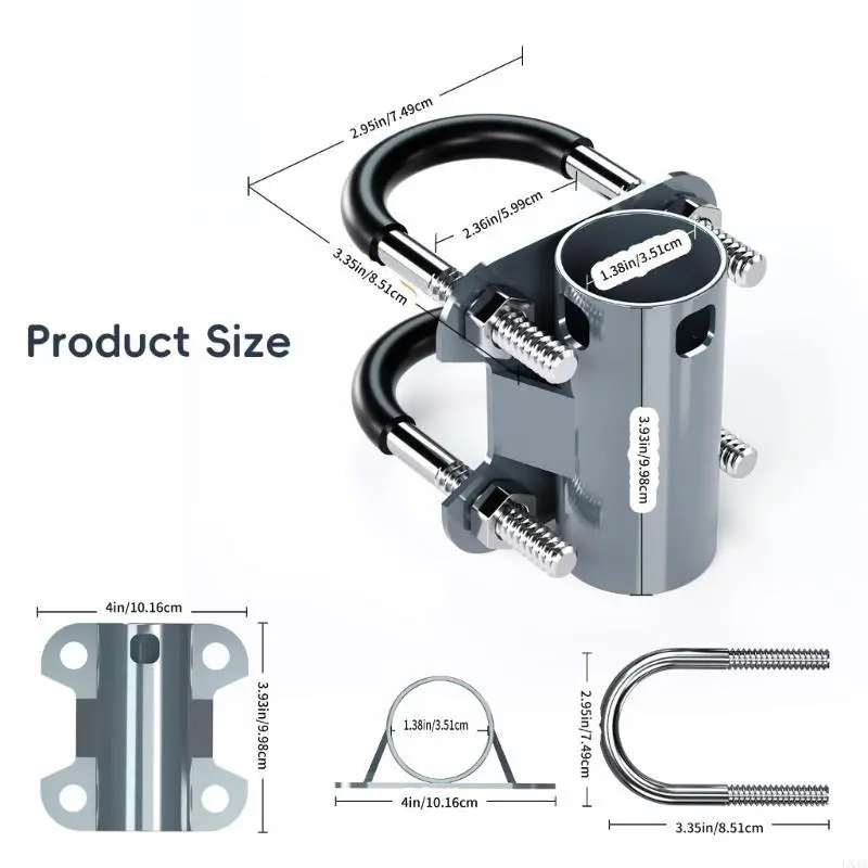 LXAA Heavy Duty Steel Brackets Adjustable Pipe Adapter Multifunction Satellite Dish & Antennas Installation Tool for Satellite