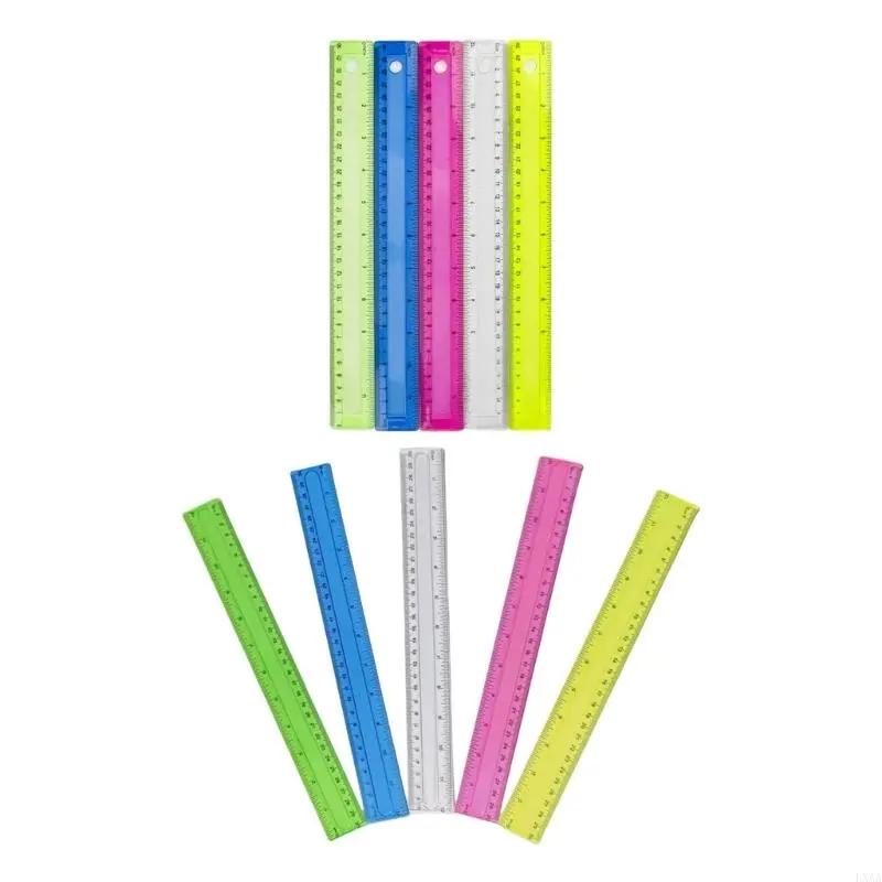 LXAA Clear Ruler Straight Ruler Inches Centimeters Double Scale Ruler Drawing Ruler