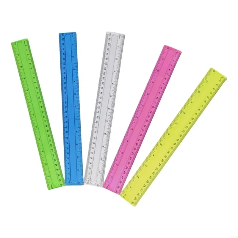 LXAA Clear Ruler Straight Ruler Inches Centimeters Double Scale Ruler Drawing Ruler