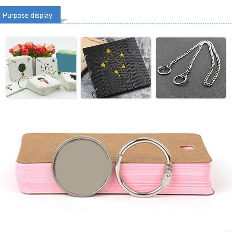 LXAA 20 Pcs 25mm Metal Binder Rings Index Card Rings Bookbinding Rings for Organizing Documents Photo Albums And Crafts