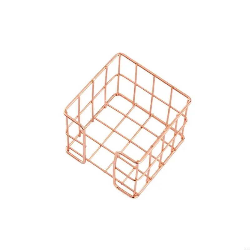 LXAA Iron Wire Memo Pad Holder 27x95x80mm Desk Note Block Holder Storage Box Metal Mesh Memo Pad Box For School Office Desk