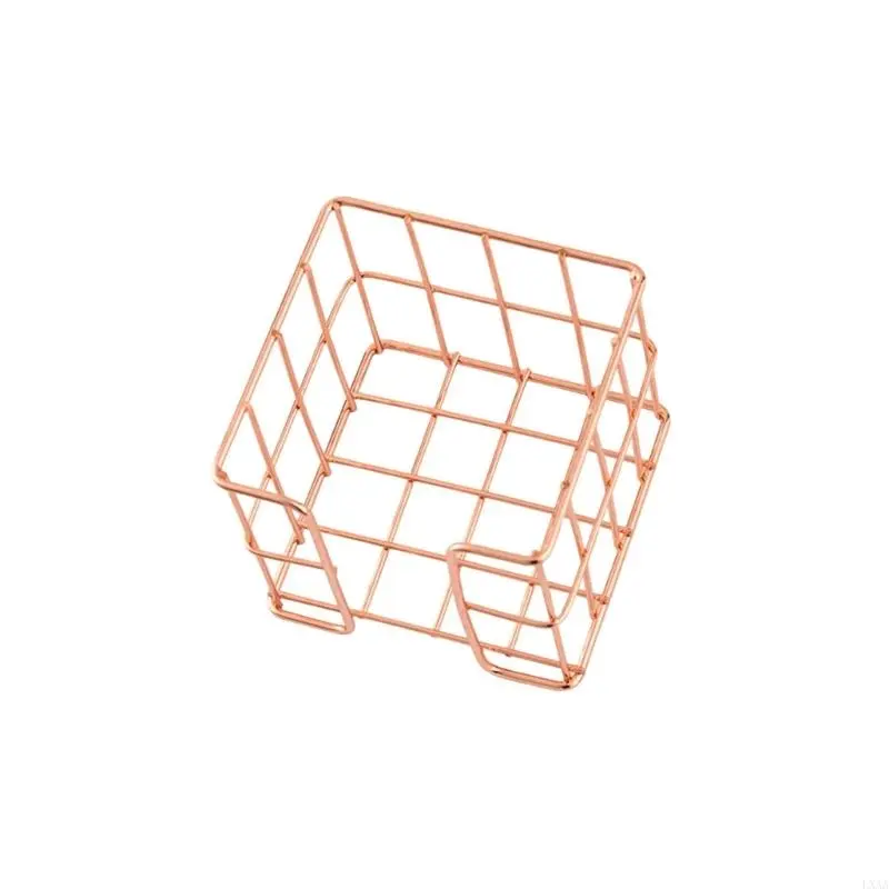 LXAA Iron Wire Memo Pad Holder 27x95x80mm Desk Note Block Holder Storage Box Metal Mesh Memo Pad Box For School Office Desk