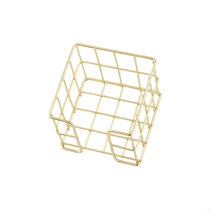 LXAA Iron Wire Memo Pad Holder 27x95x80mm Desk Note Block Holder Storage Box Metal Mesh Memo Pad Box For School Office Desk