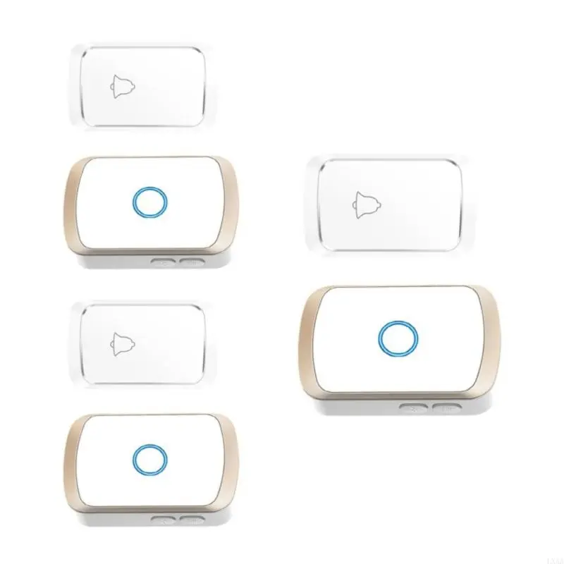 LXAA Wireless Doorbell with 60 Chimes Waterproof 5 Level Volumes Adjustable Door Bells Long Distance Door Bells