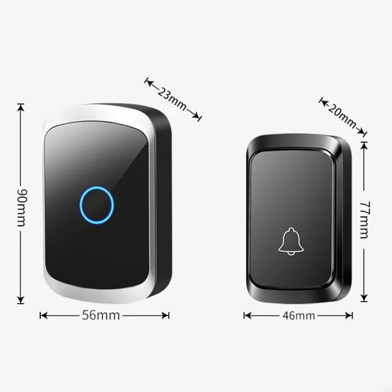 LXAA Wireless Doorbell with 60 Chimes Waterproof 5 Level Volumes Adjustable Door Bells Long Distance Door Bells