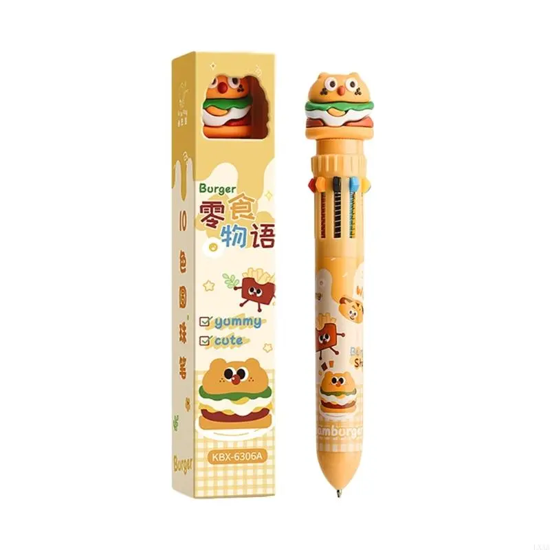 LXAA Multicoloured Pen 0.5mm Ballpoint Pen 10/12 Colors Retractable Ballpoint Pen