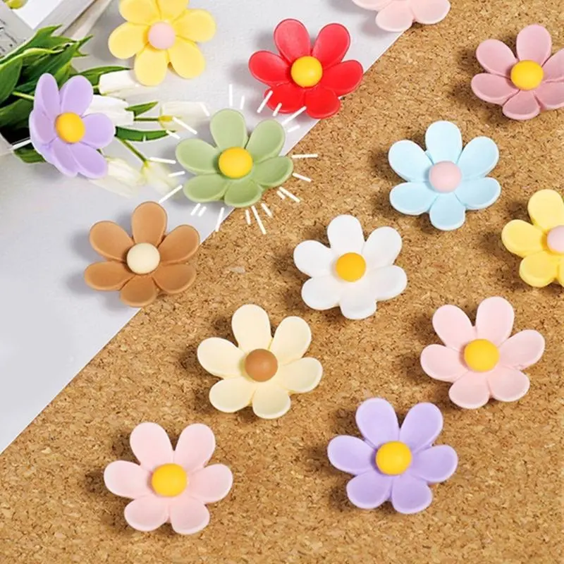 LXAA 20/30Pcs Flower Head Push Pin for Bulletin Board Cork Board Tacks Drawing Pin