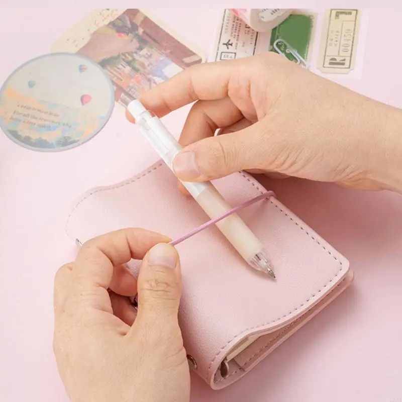 LXAA Refillable 5 Rings Binder Notebook with Refill Paper 5 Holes Leather Binder Covers Leather Binder Journal for Travel