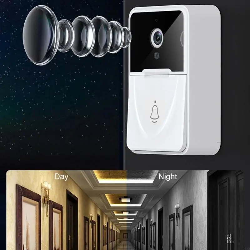 LXAA Weatherproof Home Surveillances Video Doorbell Camera With Live View & Two Way Communication Suitable for Home Security