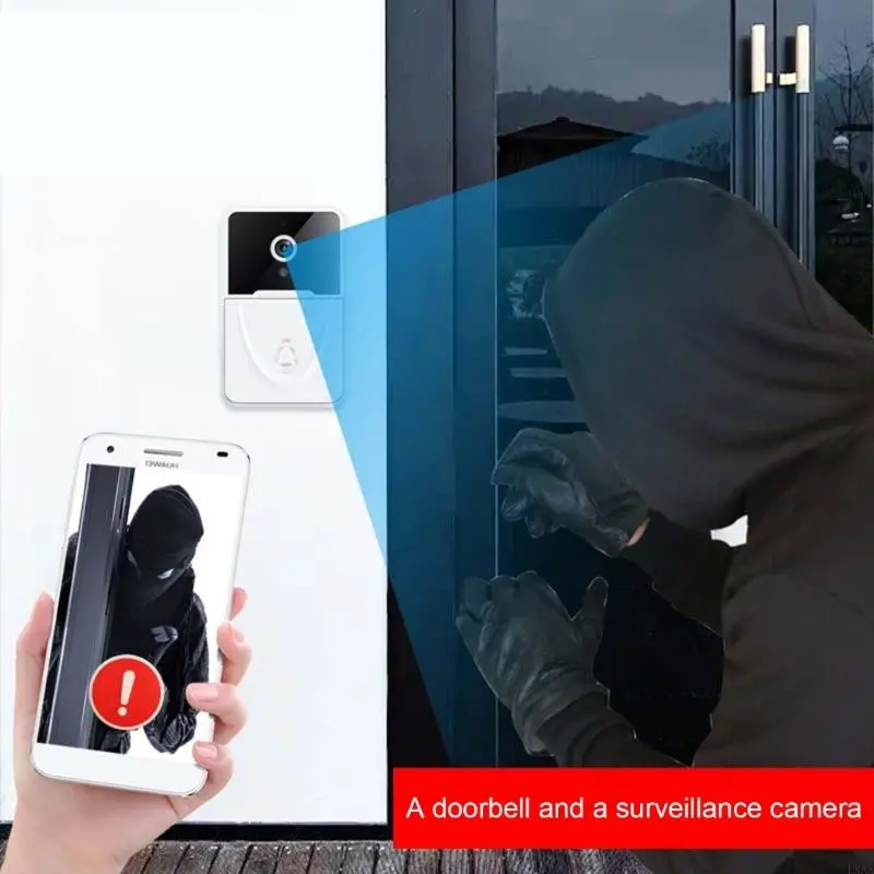 LXAA Weatherproof Home Surveillances Video Doorbell Camera With Live View & Two Way Communication Suitable for Home Security