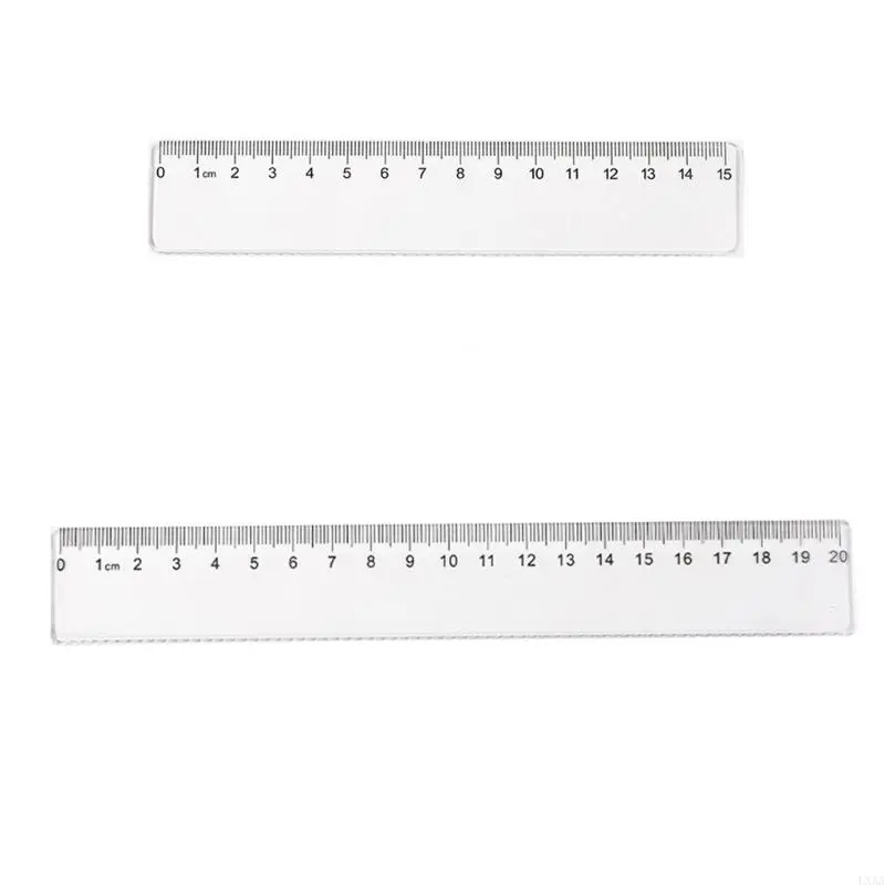 LXAA 5 Pcs 15cm 20cm Straight Ruler Clear Ruler Primary School Ruler Set Plastic Ruler Drawing Tool School Supplies