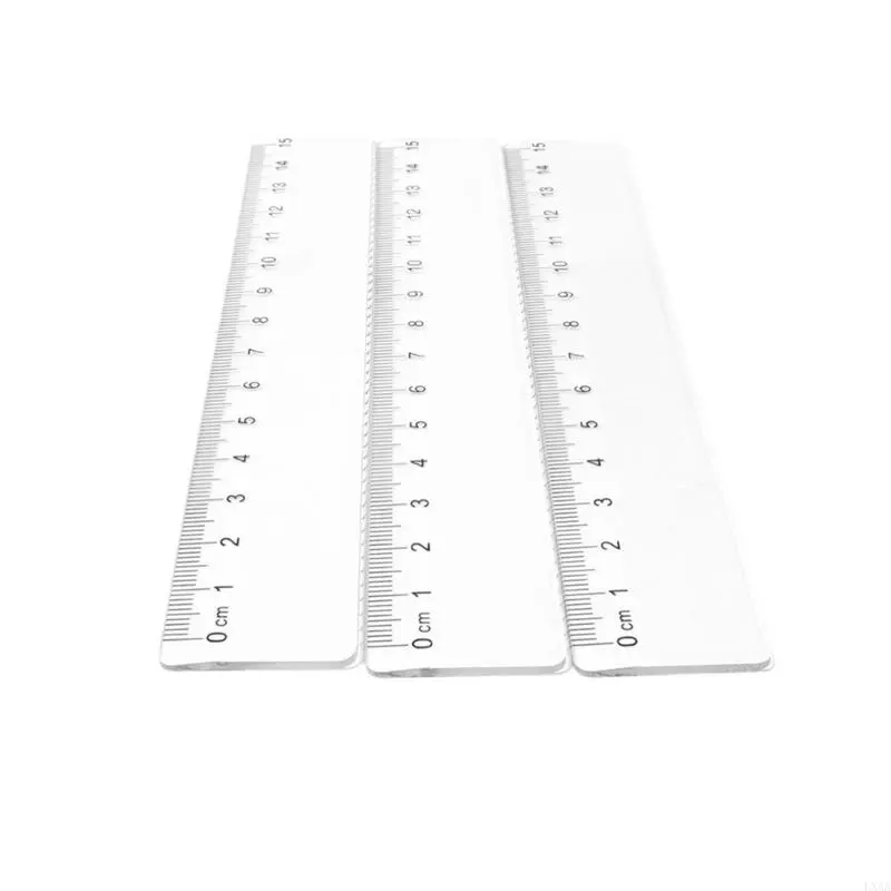 LXAA 5 Pcs 15cm 20cm Straight Ruler Clear Ruler Primary School Ruler Set Plastic Ruler Drawing Tool School Supplies