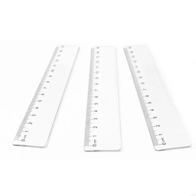 LXAA 5 Pcs 15cm 20cm Straight Ruler Clear Ruler Primary School Ruler Set Plastic Ruler Drawing Tool School Supplies