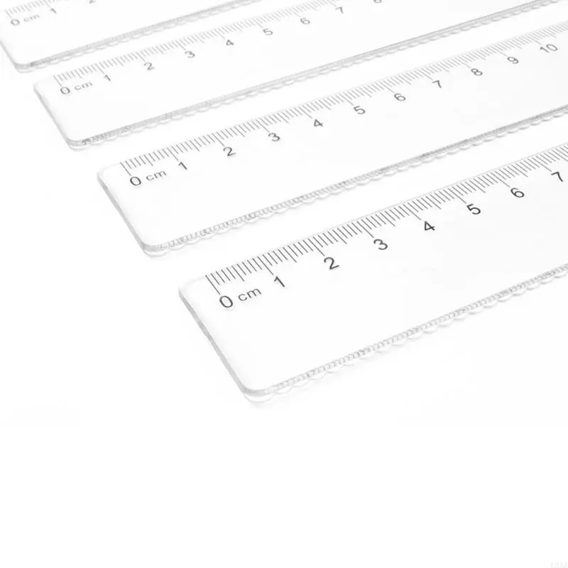 LXAA 5 Pcs 15cm 20cm Straight Ruler Clear Ruler Primary School Ruler Set Plastic Ruler Drawing Tool School Supplies