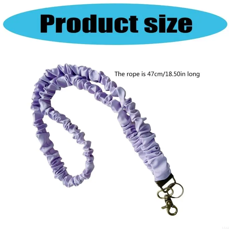LXAA Colorful Elastic Lanyard For Key And Badge Card Holder Elastic Neck Lanyard For Student Teachers Nurses Office Workers