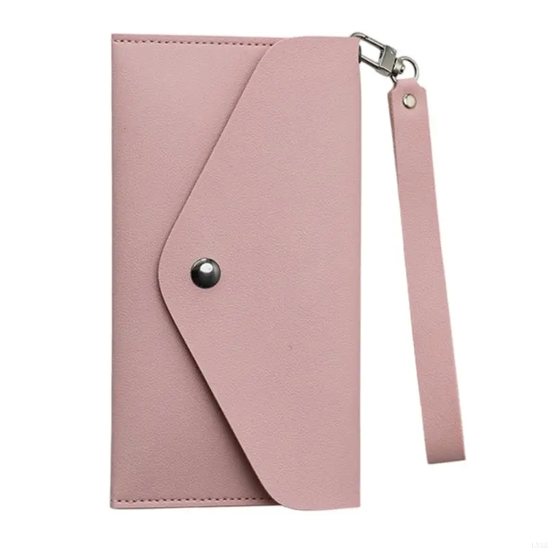 LXAA Minimalists Wristlet Phone Wallet Organizers Purse With Flap Suitable For Everyday Use, Shopping, And Traveling