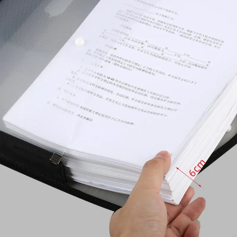 LXAA File Wallet Folder with Label Window Document Organizers Snap Button Closure Water Resistant File Pocket For Office