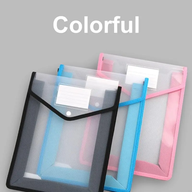 LXAA File Wallet Folder with Label Window Document Organizers Snap Button Closure Water Resistant File Pocket For Office