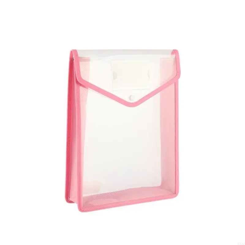 LXAA File Wallet Folder with Label Window Document Organizers Snap Button Closure Water Resistant File Pocket For Office