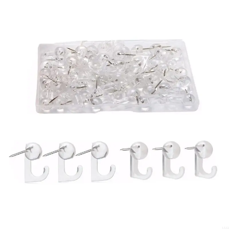 LXAA 30/50 Pcs Push Pin Hooks Decorative Pin Tacks Wall Thumb Tacks Hook Office School Supplies for Photo Wall Bulletin Board