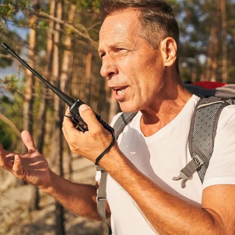 LXAA 2pcs Two Way Radios ABS Walkies Talkies with 1200mAh Liion Battery & VOX Hands frees Feature for Kids Outdoor Use