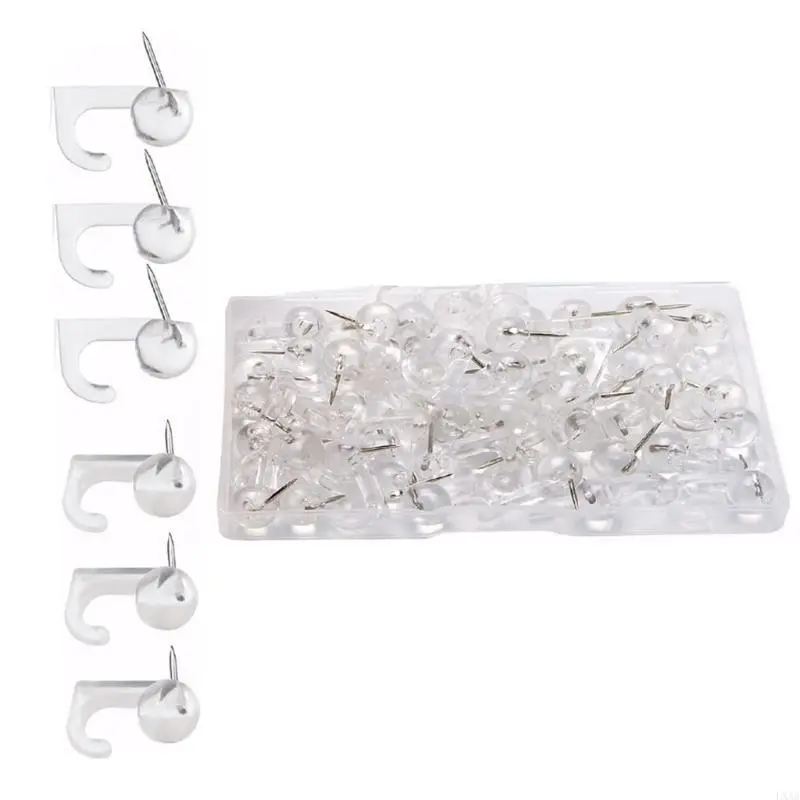 LXAA 30/50 Pcs Push Pin Hooks Decorative Pin Tacks Wall Thumb Tacks Hook Office School Supplies for Photo Wall Bulletin Board