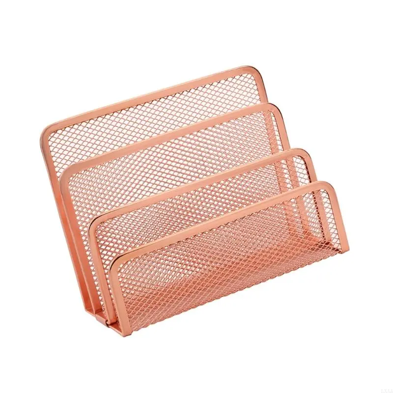 LXAA Desk File Sorter Organizers Rack 3 Section Desktop Organizers Space Saving Mail Sorter Stand Magazine Stand 173x80x135mm