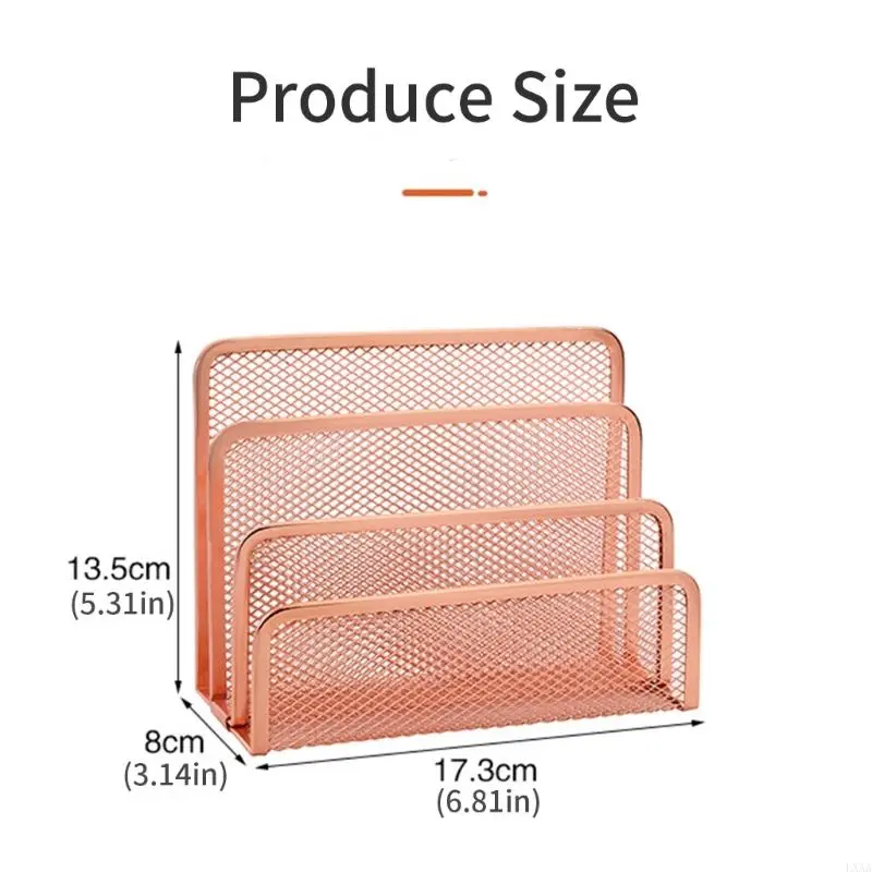 LXAA Desk File Sorter Organizers Rack 3 Section Desktop Organizers Space Saving Mail Sorter Stand Magazine Stand 173x80x135mm