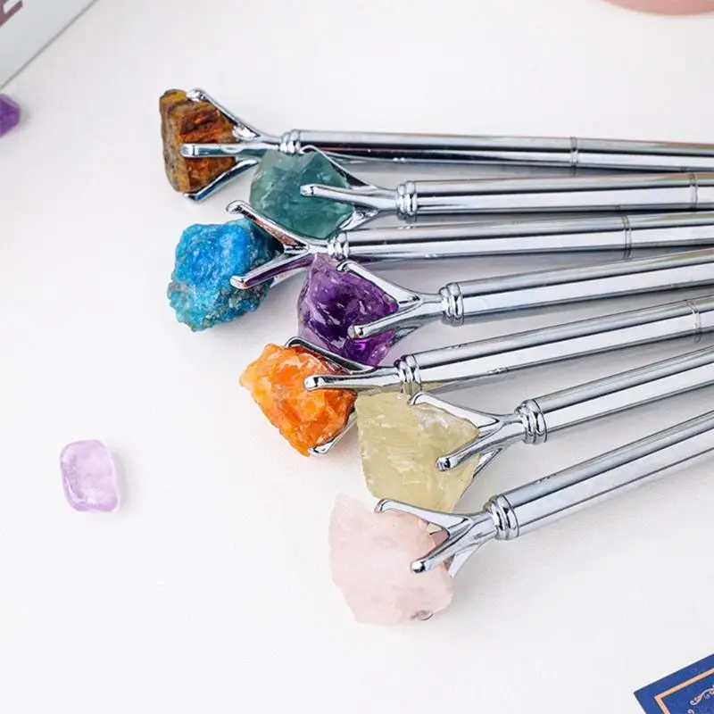LXAA Oil Pen Natural Stone Ballpoint Pen Smooth Writing Pen School Supplies