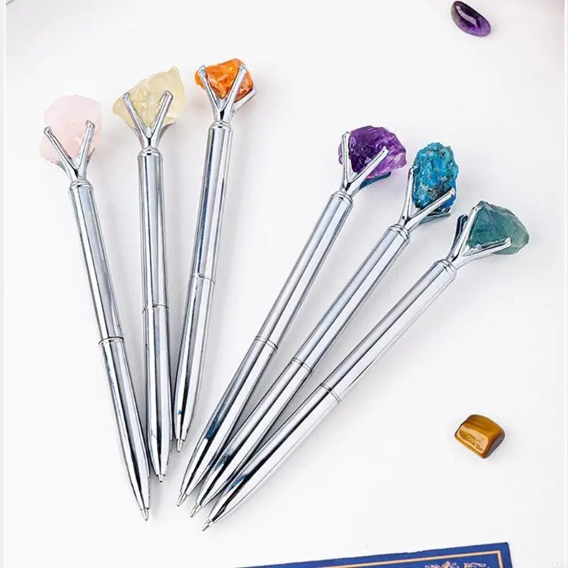 LXAA Oil Pen Natural Stone Ballpoint Pen Smooth Writing Pen School Supplies
