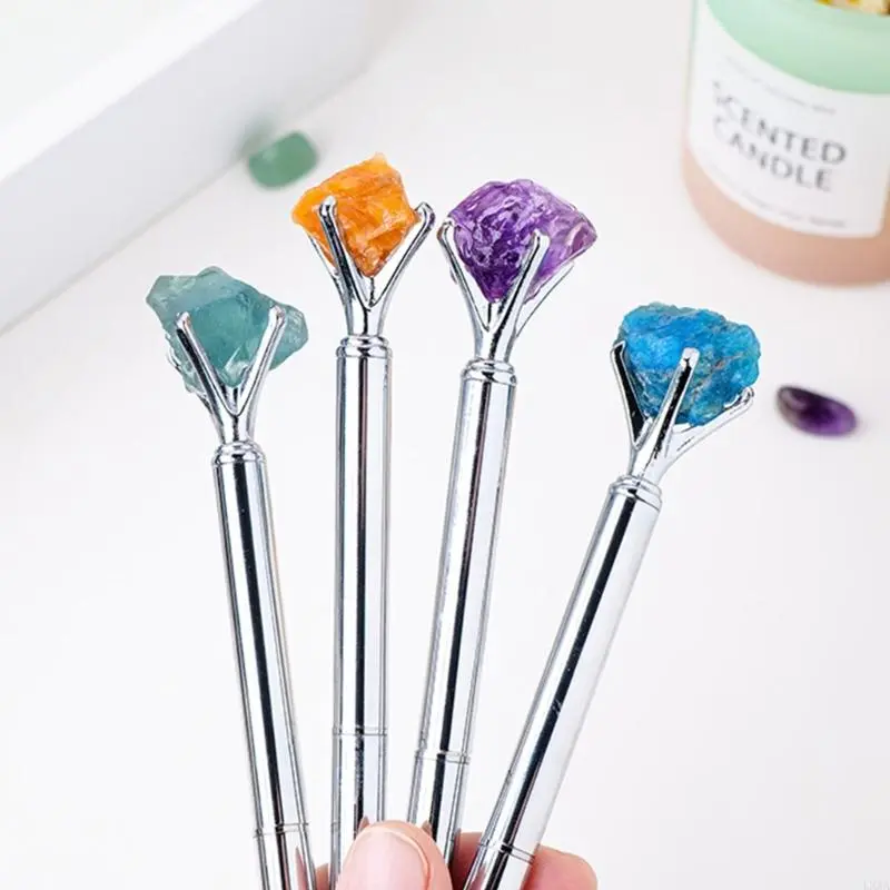 LXAA Oil Pen Natural Stone Ballpoint Pen Smooth Writing Pen School Supplies