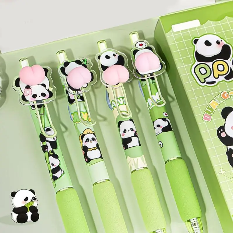 LXAA 4 Pcs Black Pen Neutral Pen 0.5mm Gel Pen Pressing Pen Stationery Pen