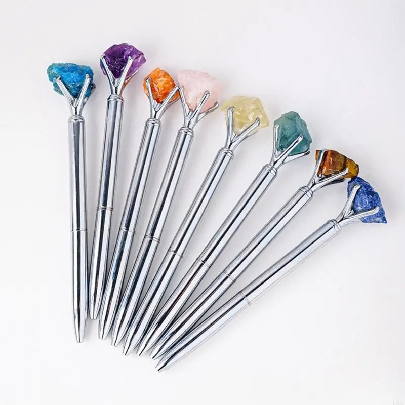 LXAA Oil Pen Natural Stone Ballpoint Pen Smooth Writing Pen School Supplies